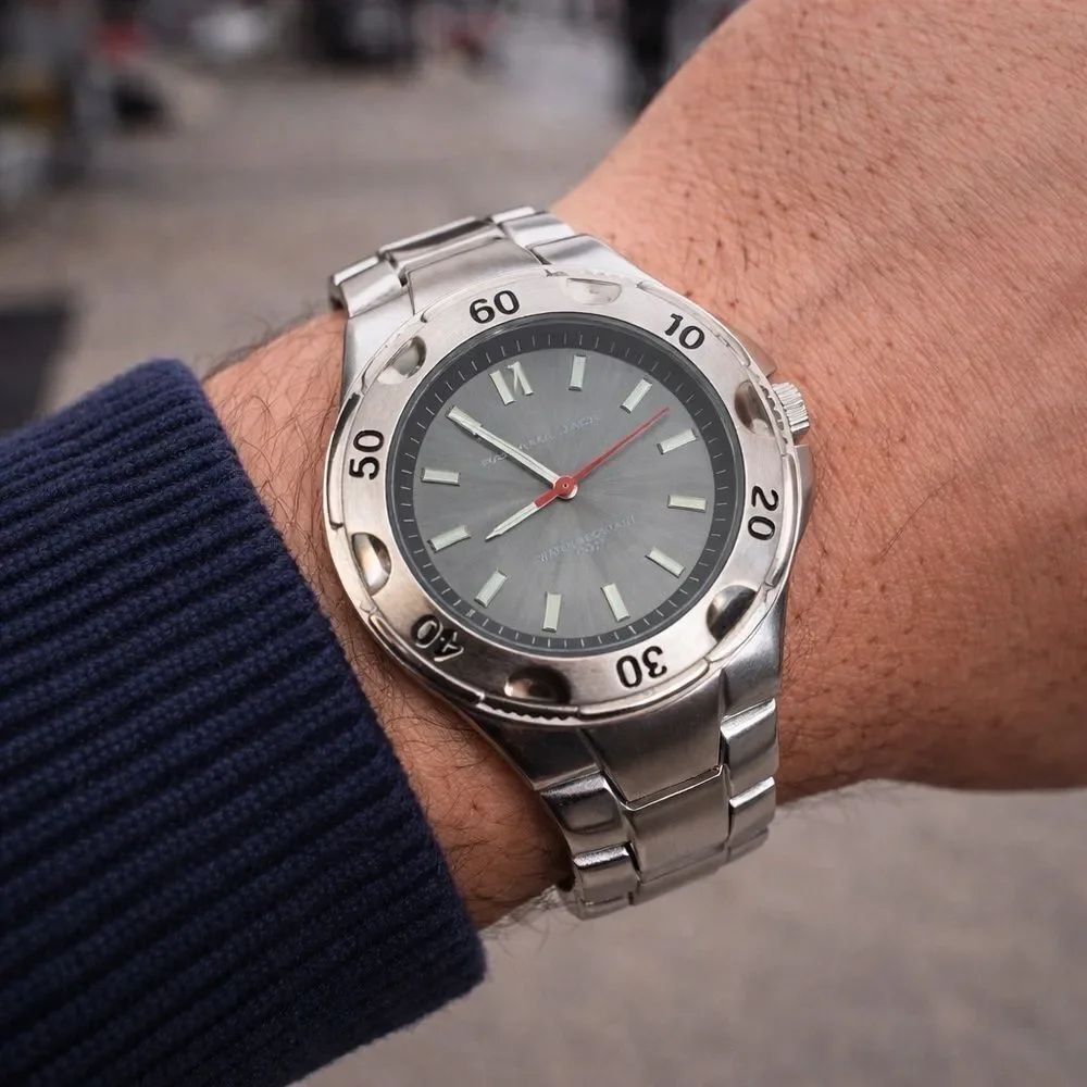 Panama Jack Stainless Steel Wristwatch | Silver Tone Sport Watch